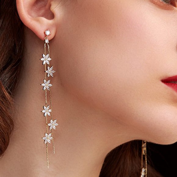 Cold wind/style/long/fringed earrings - Picture 3 of 4